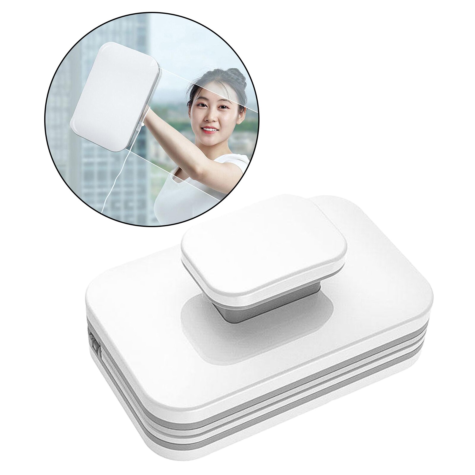 Double-Sided Window Glass Cleaning Bursh Household Magnetic Window Cleaners Windows Wiper Cleaning Tools for Washing Window: 20-35mm