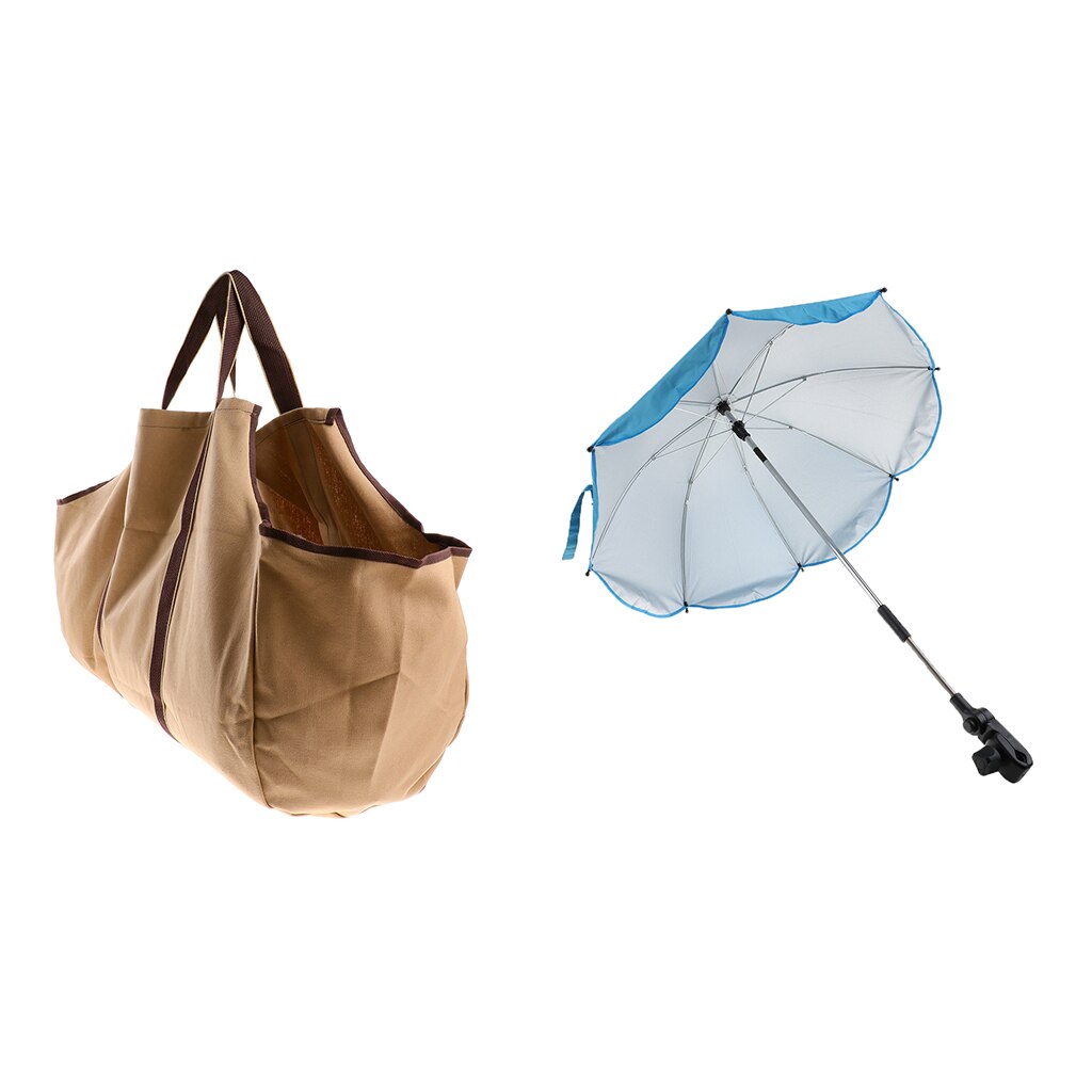 Beach Umbrella Clamp-on All-weather Waterproof & Round Rack Storage Tote Large Capacity Carrying Handbag