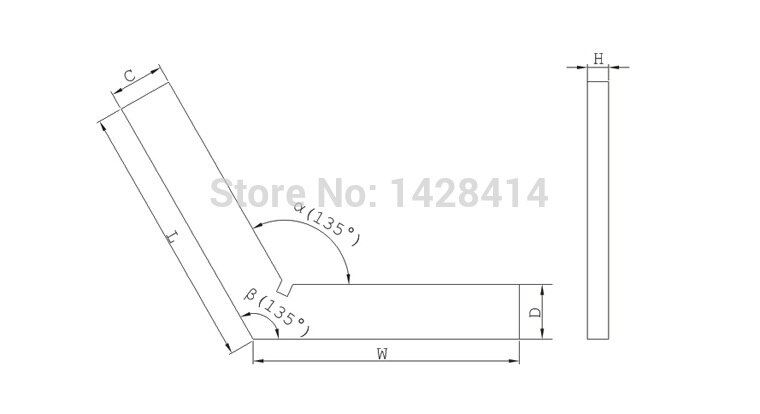 50*50mm 135degree equal side /135 degree Square/ Industrial 135 degree Sqaure /135degree Industrial Square/Engineer square