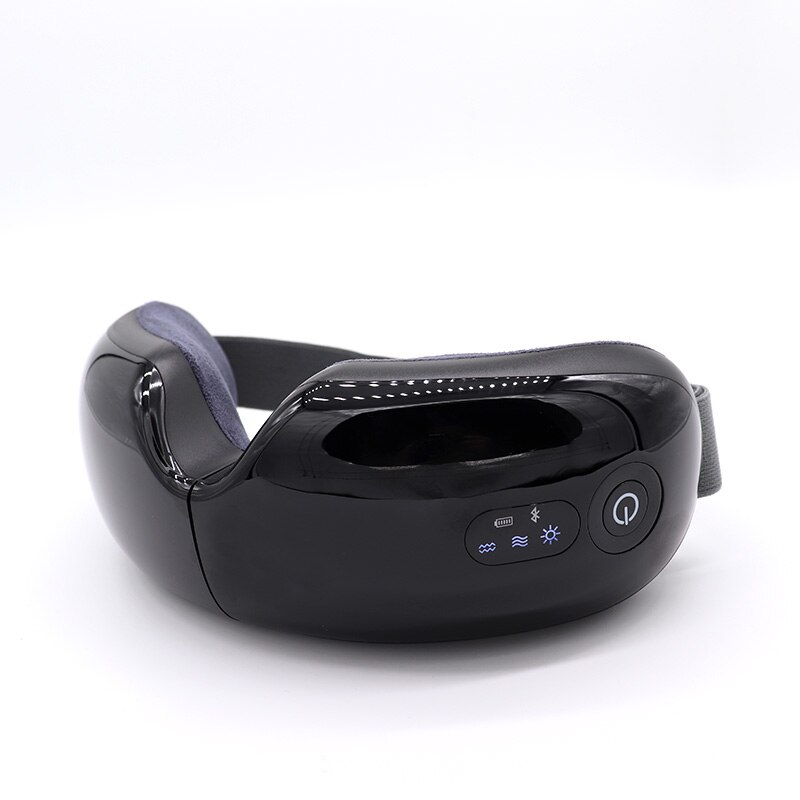 Smart Airbag Vibration Eye Massager Eye Care Instrumen Heating Bluetooth Music Relieves Fatigue Anti Wrinkles Relax Eyescare: black