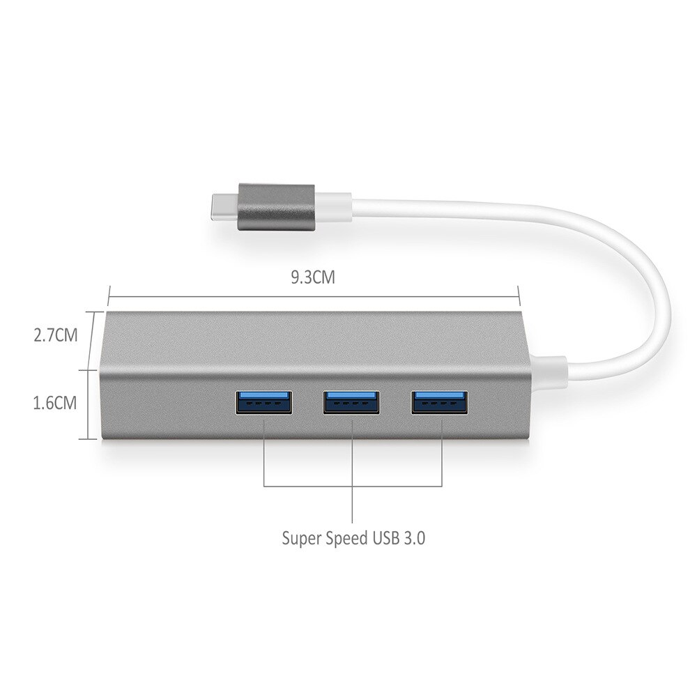 Typ c hub ethernet usb 3.0 2.0 to rj45 hub 10/100/1000m ethernet adapter nätverkskort usb lan för macbook mobiltelefon usb c hub