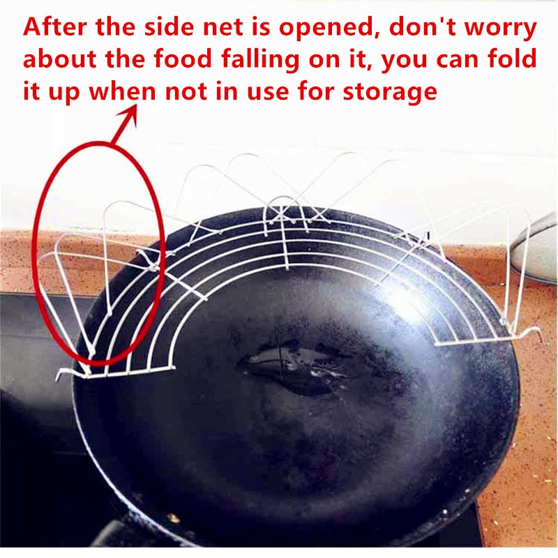 Multi-function Frying Oil Filter Rack Stainless Steel Semicircle Steaming Drain Oil Holder Kitchen Cooking Foldable Gadgets