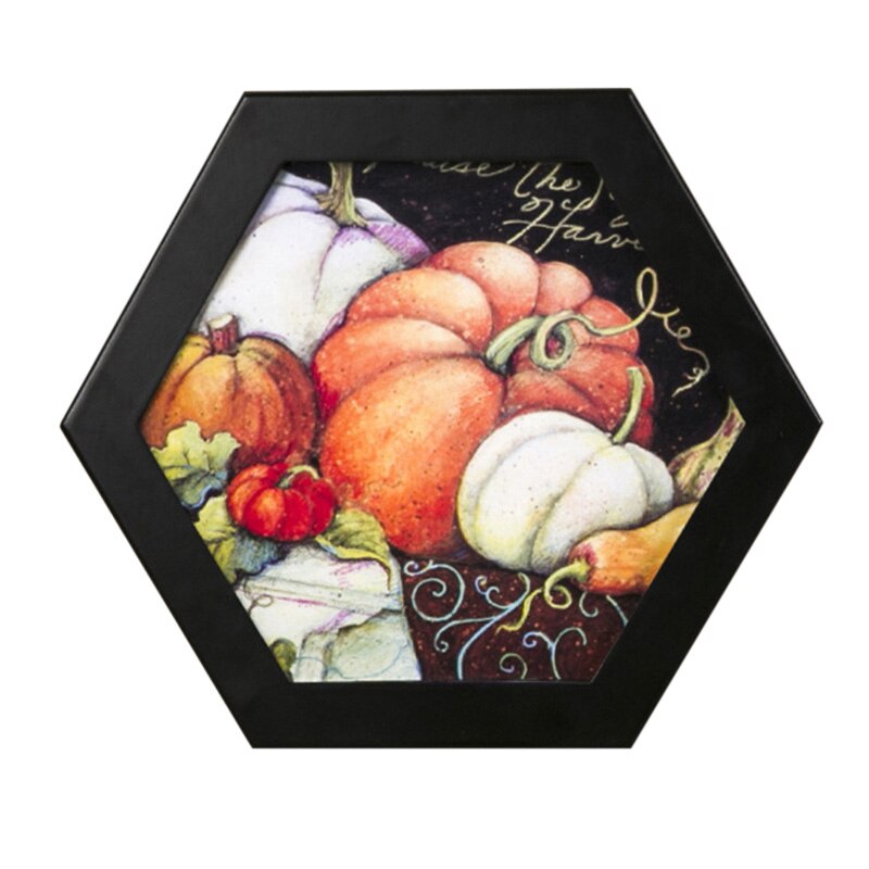 Sales Hexagon Photo Frame Wood Creativity Photo Frame Wedding Hanging Home Decoration Wall Picture Frame Living Room Decor: Black picture frame / 12 inch