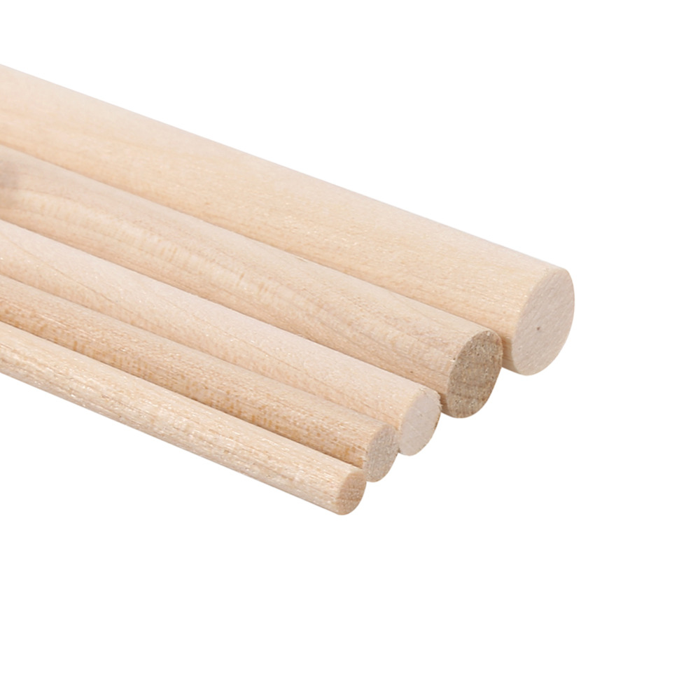Palos de madera para manualidades, 10 piezas, 30cm de largo, pasadores, varillas, árboles dulces, herramienta de madera, 4mm-10mm