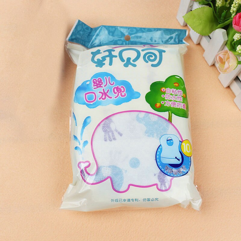 Carino 10pz bambini piccoli Sbavando Bavaglini Usa E Getta Del bambino saliva Asciugamano Bava Bavaglino Del bambino Del Fumetto di Alimentazione Adatto per I Bambini