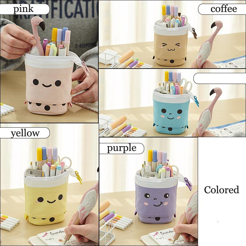 Trousse Scolaire Kawaii En Forme De Patte De Chat, Poil Fin, 21,5x8x3,5 Cm, Pour Filles Et Garçons – Rose Pâle