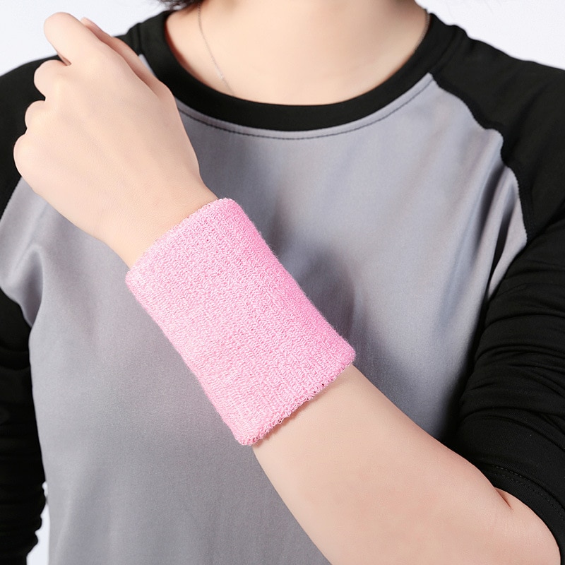 1pc armbånd sports-svedbånd let at tørre åndbart håndbånd sved håndledsstøtte bøjle omslutter vagter til gym volleyball