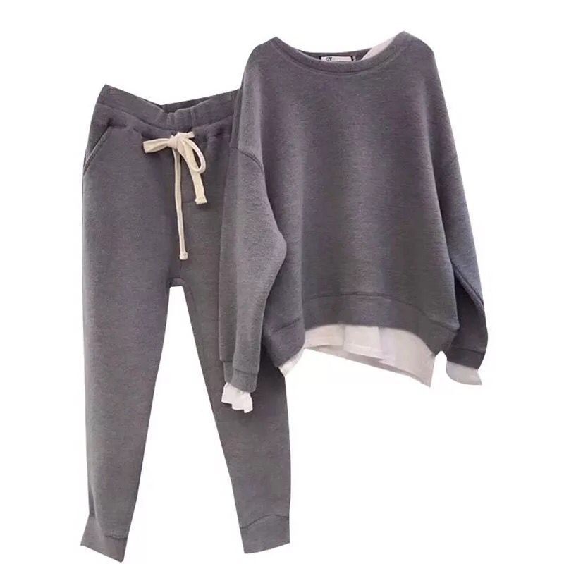 Female Sweat Suits 2 Piece Set Women Streetwear Sporting Suit Winter Jogging Suits for Women Polyester Sweat Suits: M / Beige