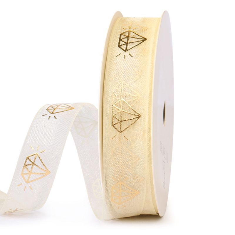 1 rol polyester lint diy strik knutsellinten kaart inpakken bloemen bloemgebonden verpakking taart bakken decoratie: F