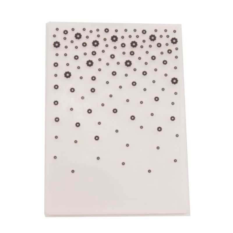 Small Dot Flower Plastic Embossing Folders Stencils Template Molds Scrapbooking Paper Crafts Cards Making DIY Photo Album Decor