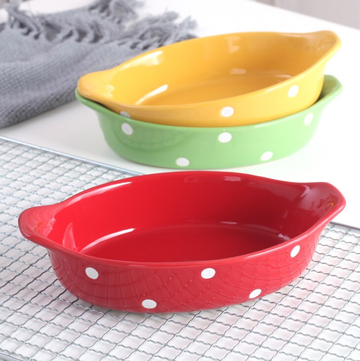 Cheese gratin plate microwave oven ceramic Western food plate oven cutlery dish household baking bowl