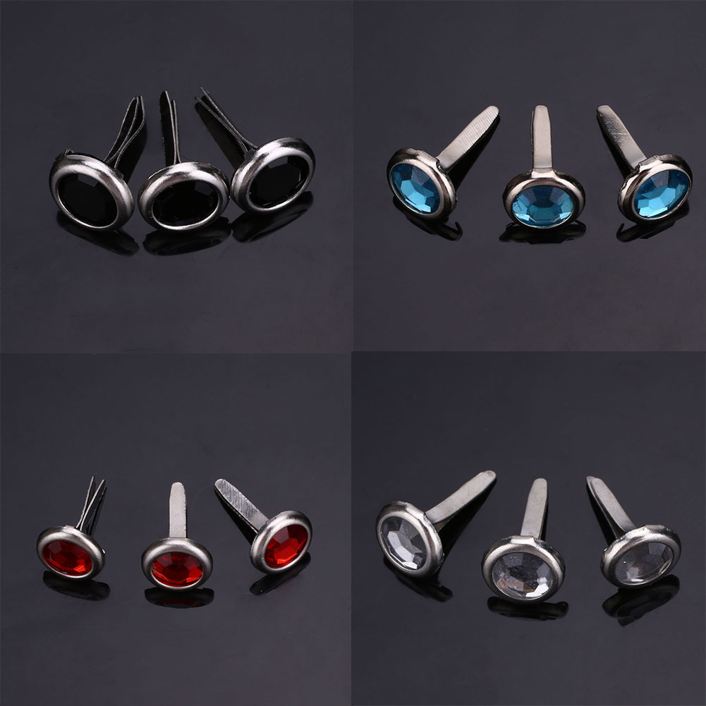 DIY 20 sztuk metal mini okrągły kryształ górski ćwieki nity mocujące rzemiosło dekoracji