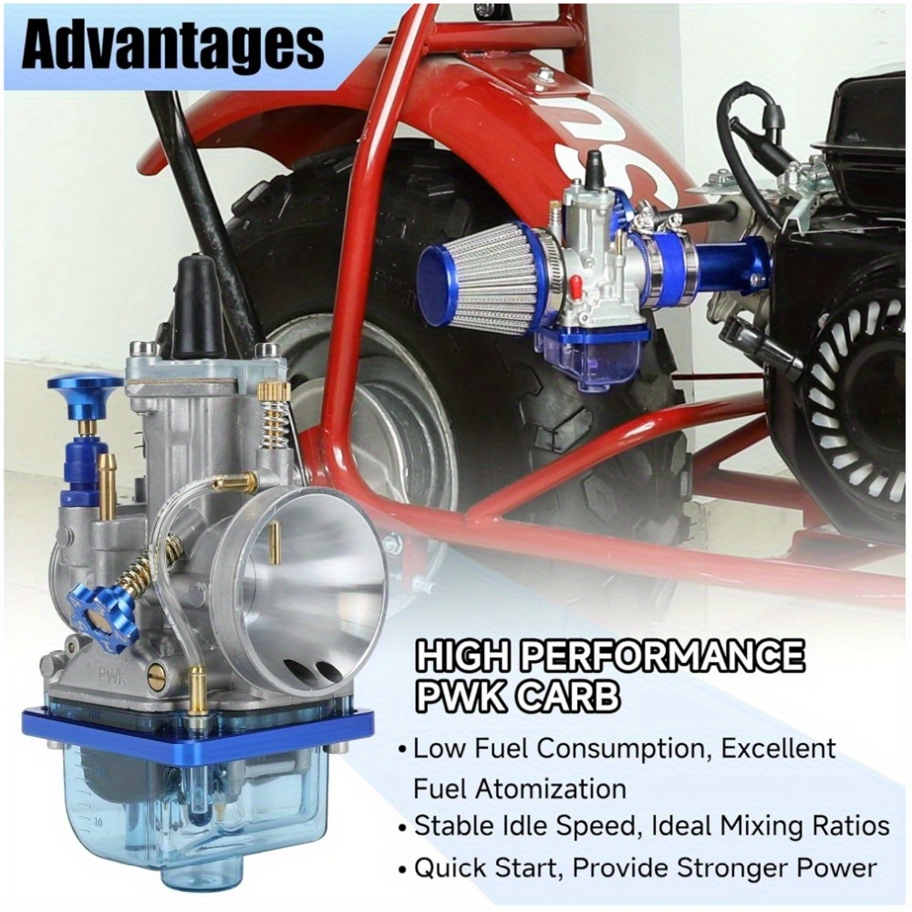 Universele PWK 24mm Motorfiets Carburateur Kit Met Power Jet Racing Moto Motocross 2 T 4 T ATV Crossmotor