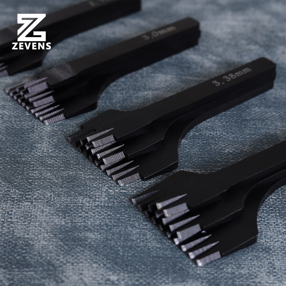 Zevens Primaire Lederen Sterven-Staal Beitel Franse Stijl Prikken Iron 2.7/3.0/3.38/3.85Mm Sharp leer Ponsen Tool