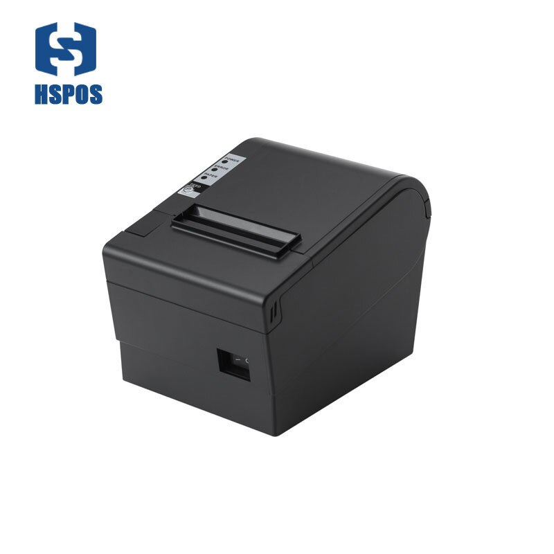 Hsprinter nice pos printer USB LAN port 80mm printer with cutter support 180mm/s printing speed HS-825UL