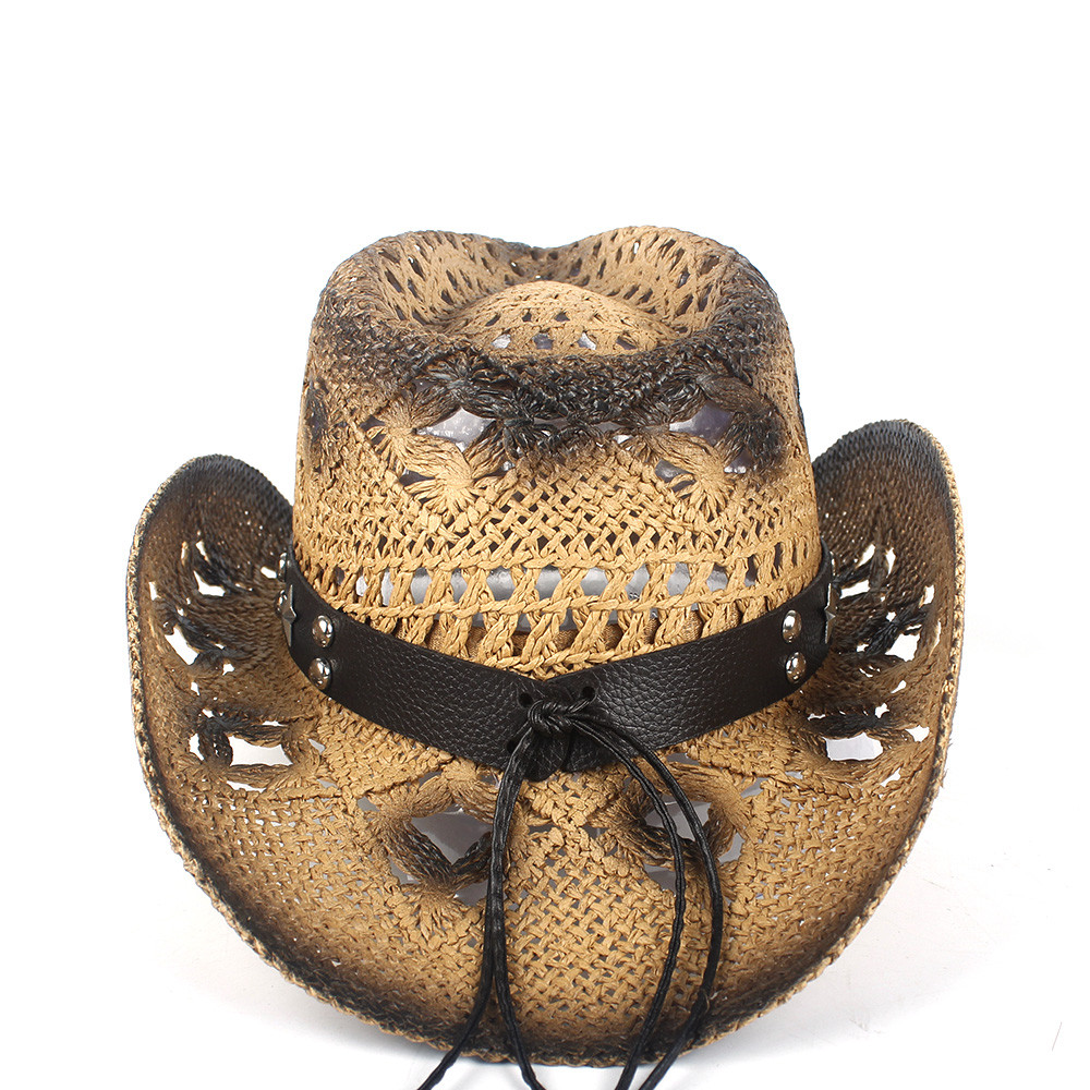 Vente en gros de laine Western Jazz personnalisée Chapeau de cowboy Fedora à lar