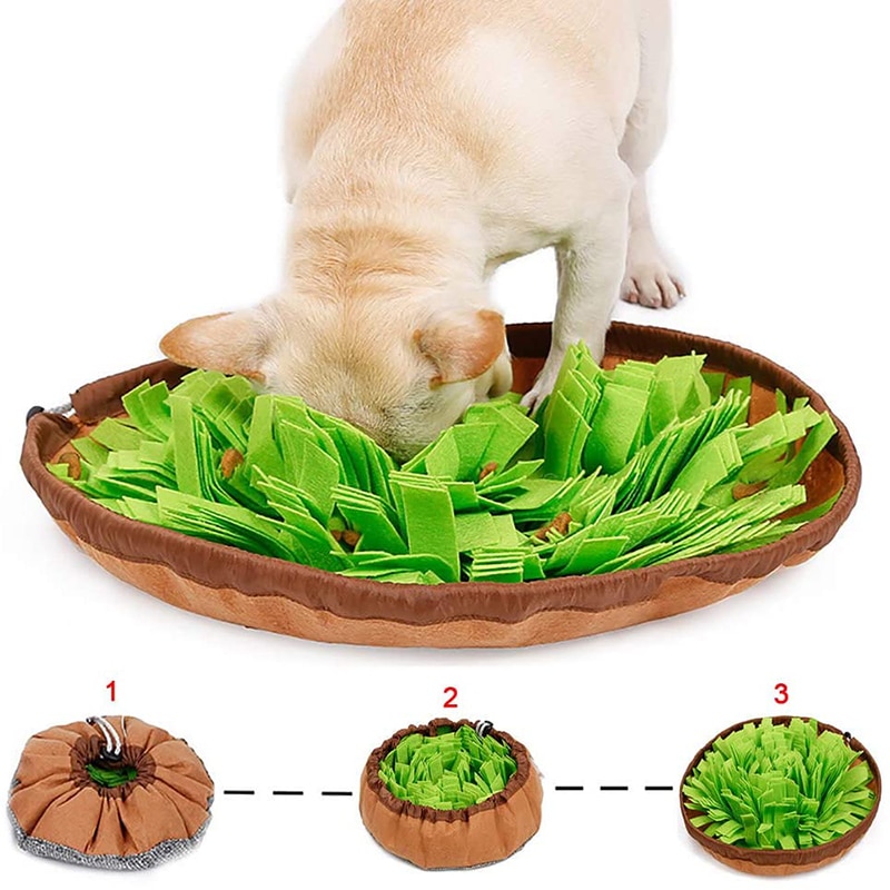 Jouets Puzzle pour chiens, tapis d'entraînement à renifler, bol d'alimentation en voyage, distributeur de friandises pour chiens, anti-Stress d'intérieur et d'extérieur