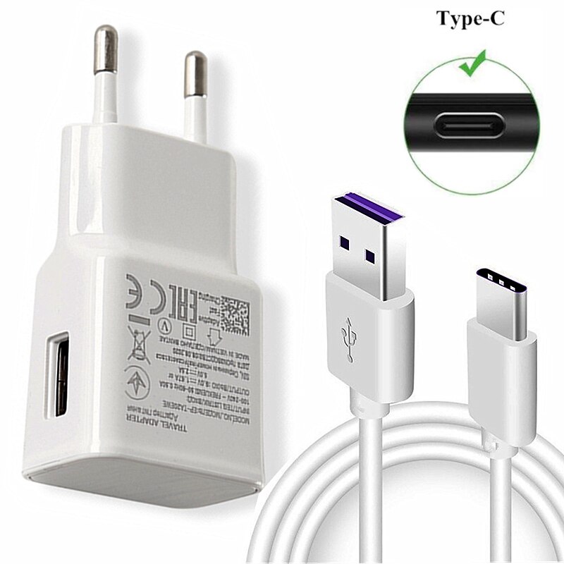 Per Samsung S10 S8 S9 Plus adattatore per caricabatterie rapido 9V 1.67A cavo di ricarica rapida tipo C per Samsung A40 A50 A52 A51 A60 nota 10 8 9