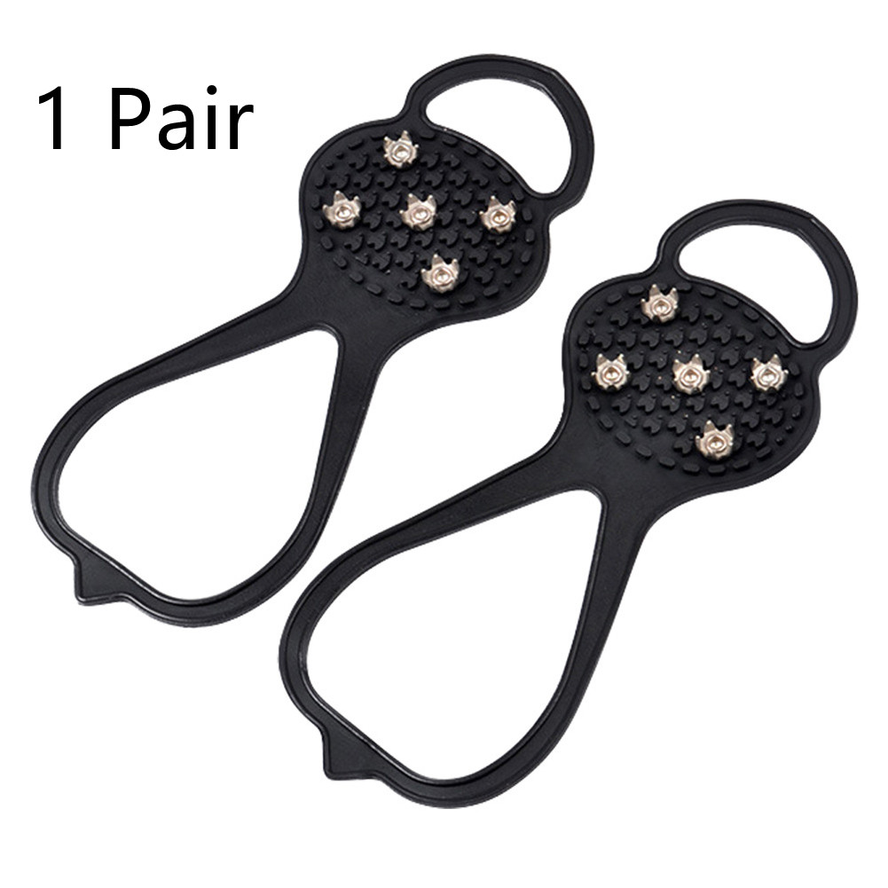 Zapatos de pinza de hielo para niños, crampones de hierro, antideslizantes, suministros de viaje, pinchos para caminar sobre la nieve, 1 par