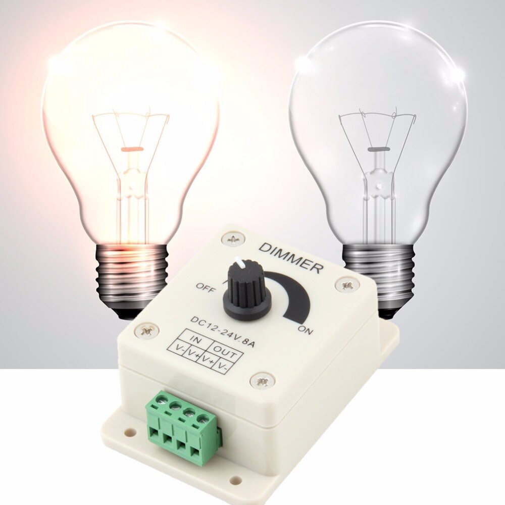Dc 12V 8A Led Licht Beschermen Strip Dimmer Verstelbare Helderheid Controler Voor Led Strip Licht Lamp Accessoires