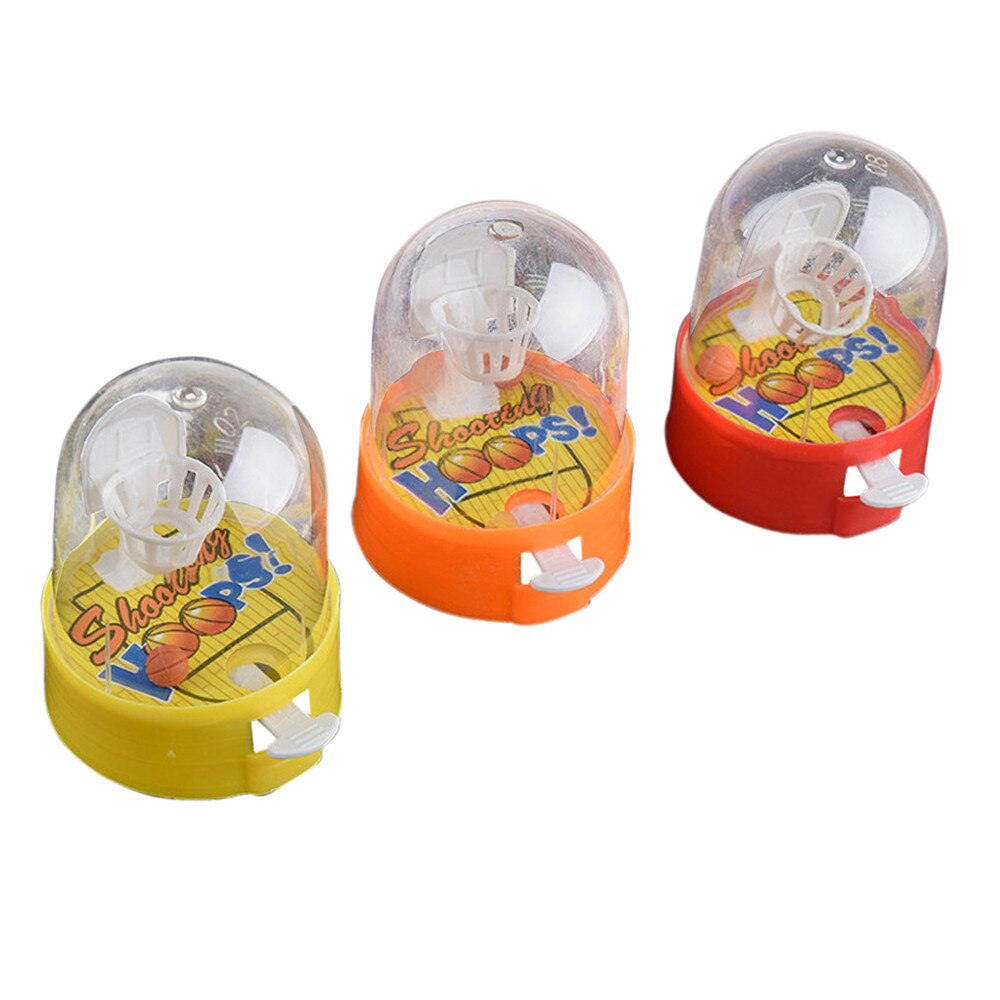 1Pc Willekeurige Kleur Leuke Plastic Kleine Mini Handheld Vinger Bal Hand Basketbal Hoepel Schieten Educatief Speelgoed Voor Kid Kawaii