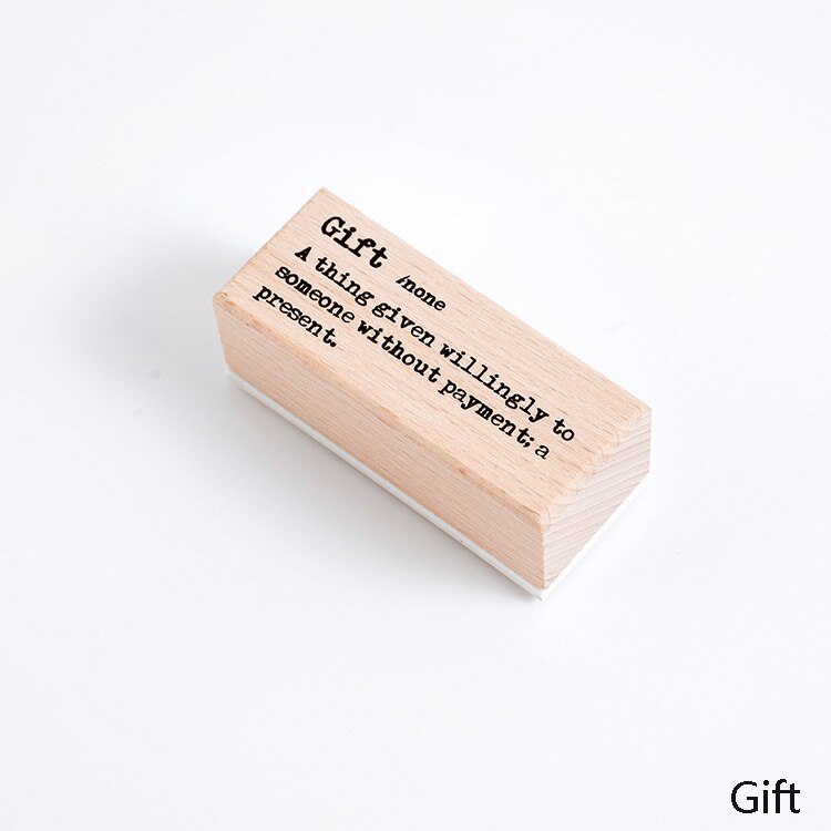 retro Englisch Wörterbuch holz klar Gummi stempel für DIY scrapbooking/foto Album Dekorative stempel Standard stempel holz dichtung: 2