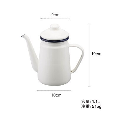 Enamel thickened water kettle tea coffee pot Chinese medicine pot electromagnetic furnace gas tisanes teapot enamelware ceramic: 1