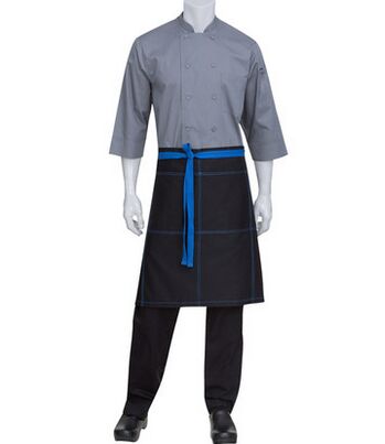 chinese restaurant waiter apron kitchen apron cooking apron waist apron restaurant uniform: blue