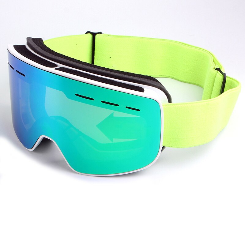 Dubbla lager skidsnowboardglasögon anti-fog  uv400 stora skidglasögon män kvinnor skidåkning skotermask snöglasögon