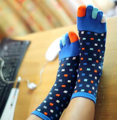 Automne et hiver hommes garçons doux couleur dessin animé cinq doigts orteil chaussettes hommes coton chaussettes hommes chaussettes: 12