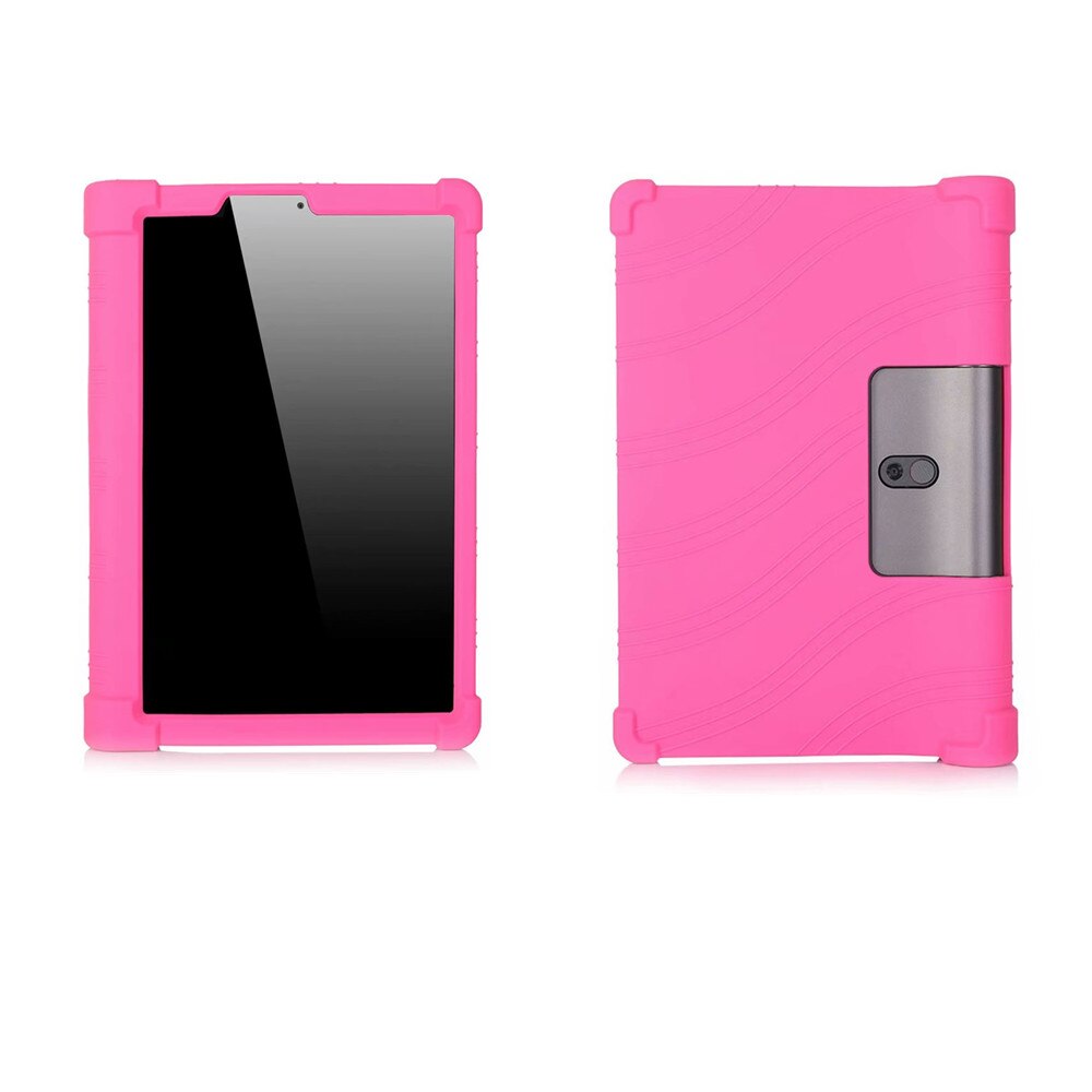 Étui En Silicone souple pour Lenovo Yoga Tab 5 YT-X705F Complet Protège la Couverture pour Yoga Option Futée YT-X705: Rose