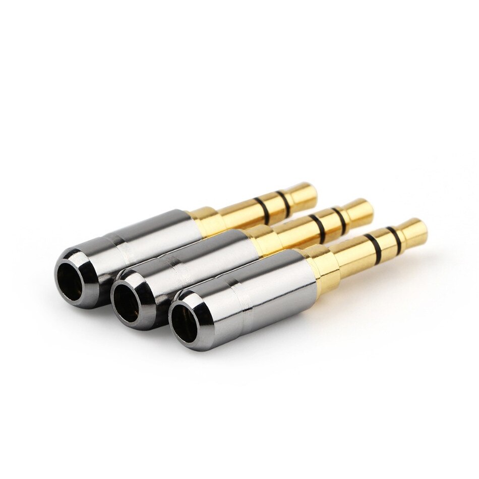 3.5 Mm Jack Audio Adapter Stereo 3 Polen Oortelefoon Plug Connectors Hifi Upgrade Hoofdtelefoon Draad 3.5 Mm Jack Diy Gold plated