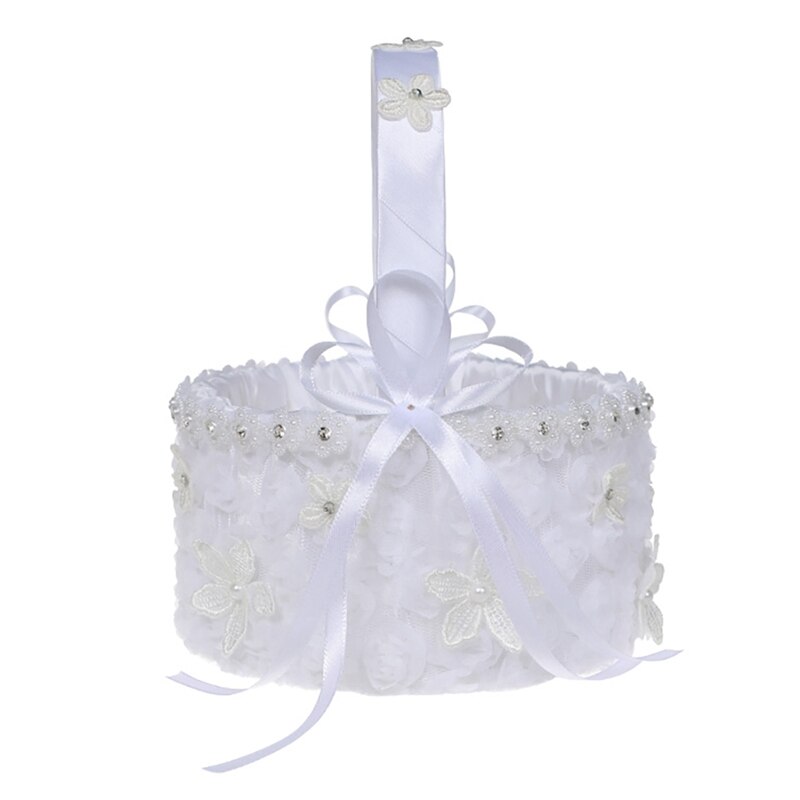 Suitable Wedding Flower Basket Flower Petal Basket Wedding Flower Basket Western Style Lace Wedding Supplies: 1