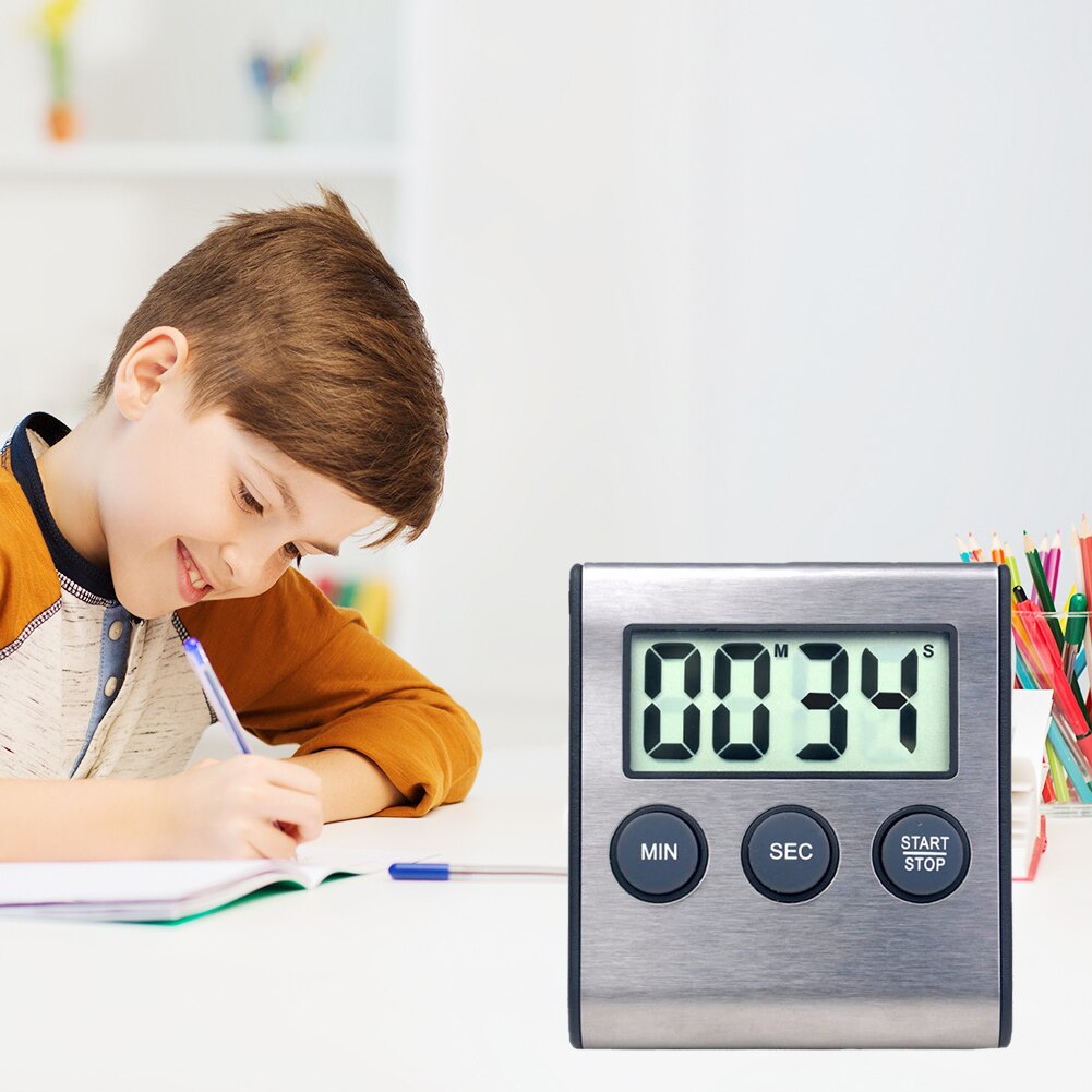 Keuken Timer Digitale Magnetische Digitale Chronometer Lcd Digitale Scherm Alarm Magneet Klok Koken Tellen Countdown Stopwatch