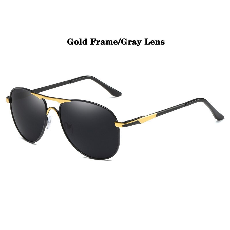 Psacss pilot polariserede solbriller mænd vintage mærke solbriller til kørsel fiskeri gafas de sol hombre: Ar8722- guld