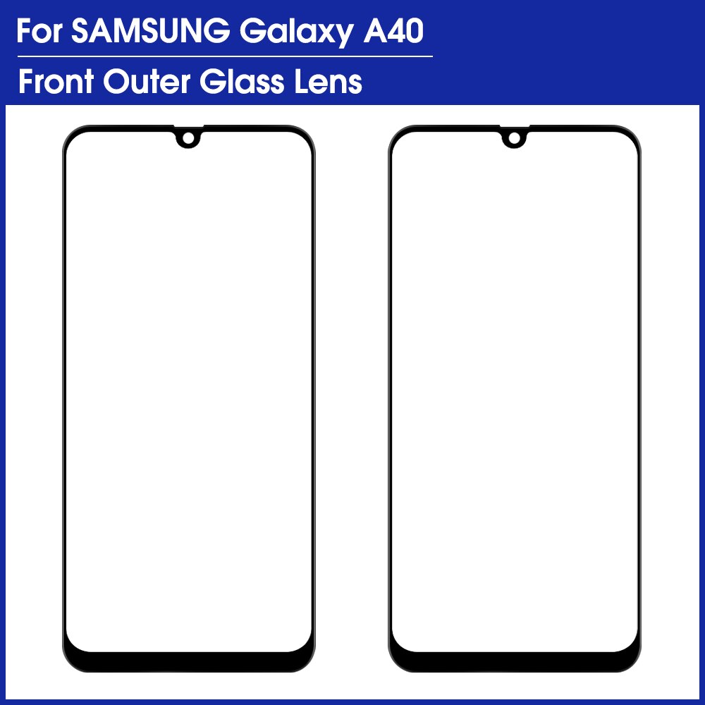 2 Piece/lot For Samsung A10 A20 A30 A40 A50 A60 A70 A80 A90 OEM LCD Screen Front Glass Lens Repair Parts Outer Replacement: A40