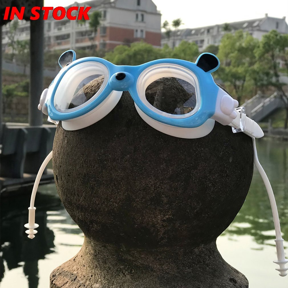 children swimming goggles lcute panda Anti-fog children swimming goggles wide-angle mirror for children Neutral / kids