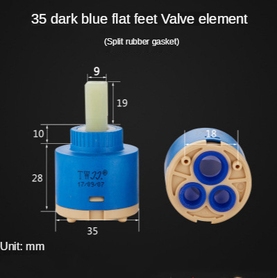 For Kitchen Bathroom Faucet Replacement Accessories Faucet Mixing Valve Faucet 1 Pack 35/40mm Replacement Ceramic Cartridge: B