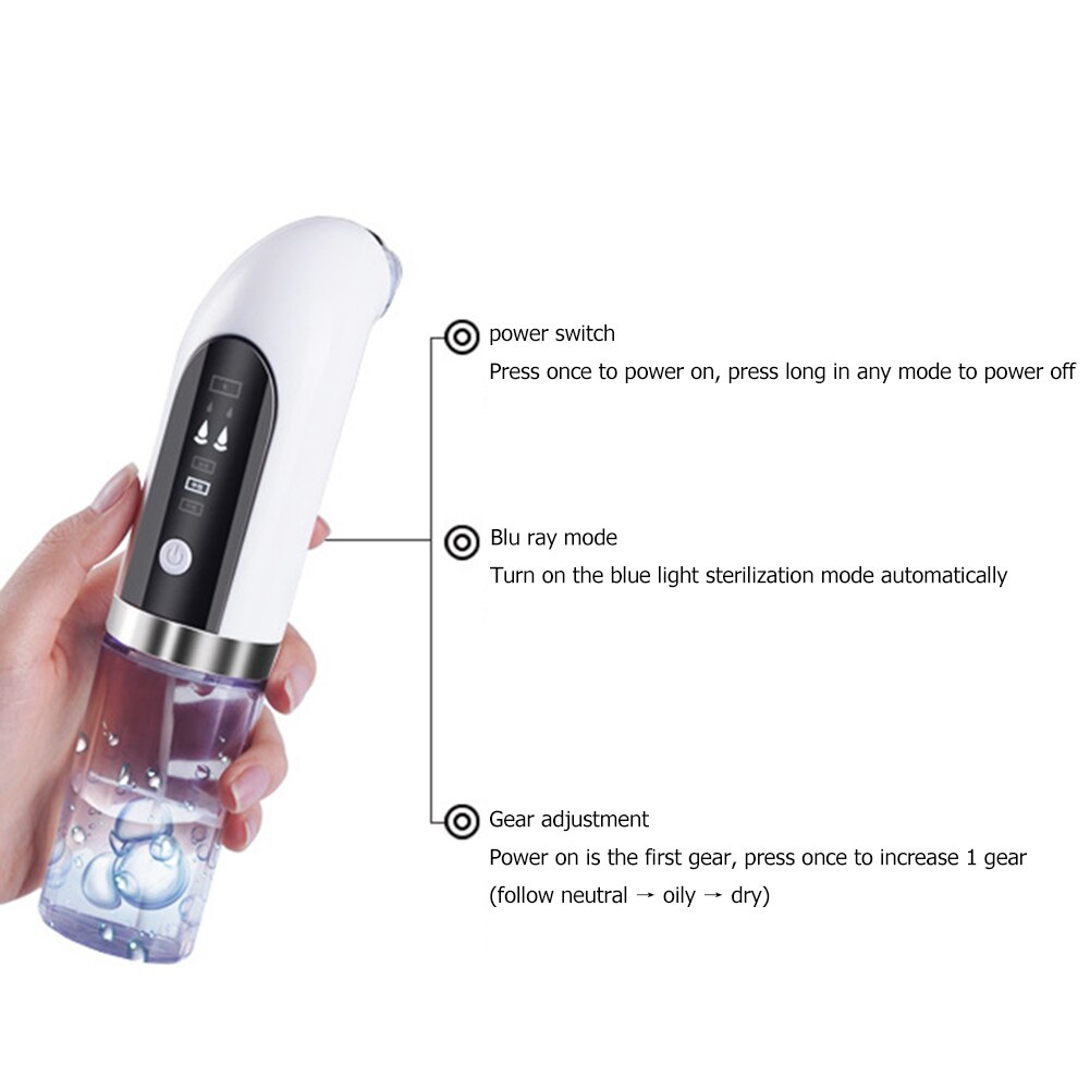 Elektrische Kleine Bubble Watercirculatie Apparaat Usb Mee-eter Verwijderen Apparaat Elektrische Gezicht Cleaner Huid Schoonheid Instrument