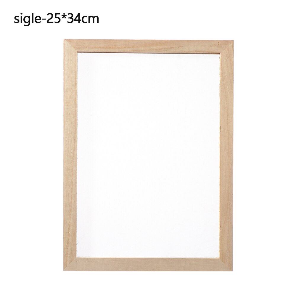 9 Size Paper Making Mould Frame DIY Papermaking Paper Making Screen Learning Wood Handcraft Wooden Mesh Mold: sigle-25x34cm