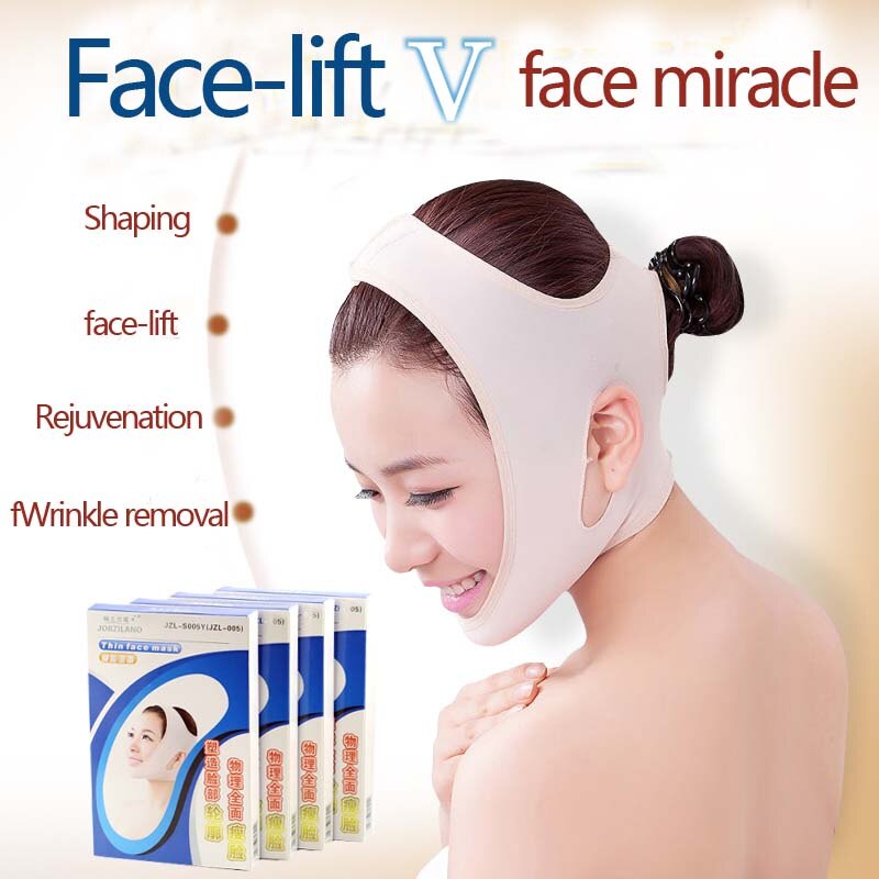 Facial face-lift v face lifting compact bandage line carved postoperative recovery with massage lift double chin