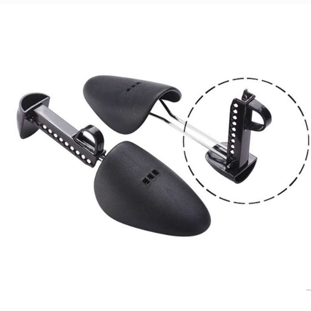 Ensanchador de zapatos ajustable, extensor de botas de plástico Unisex, duradero, color negro sólido, 1 par