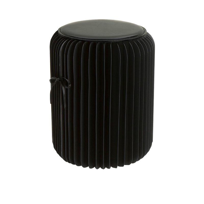 Taburete de papel plegable nórdico para el hogar, silla ultrafina para sala de estar, dormitorio, pasillo, taburete redondo portátil