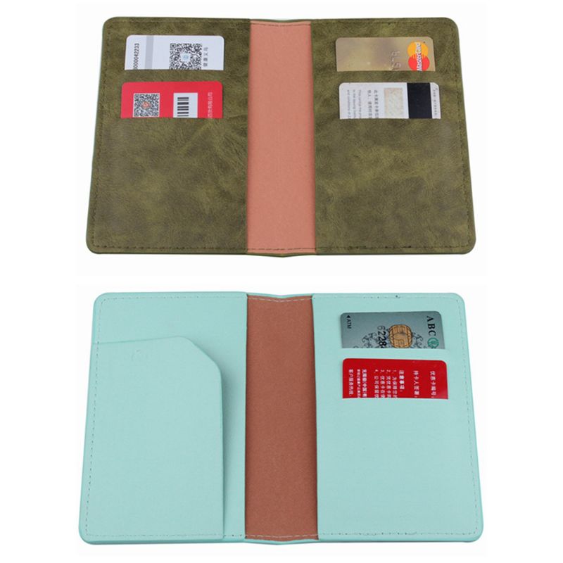 Multifunktionale Reisepass Ich würde Karte Abdeckung Halfter fallen Schutz Organizer D0LF