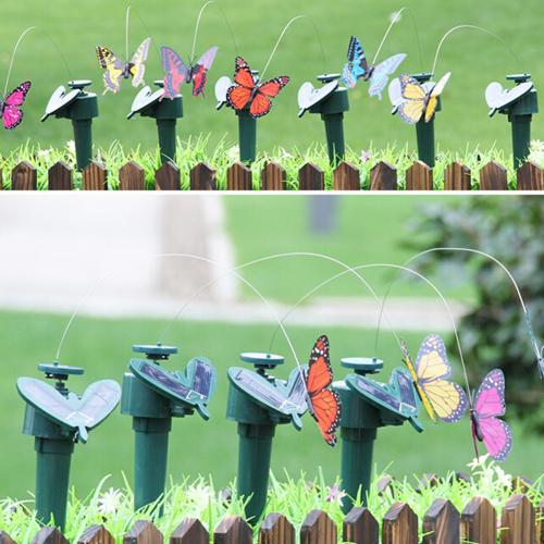 Simulation Solar Powered Dancing Fluttering Butterflies Hummingbird Yard Decor Pretty Garden Potted Plant Decoration Decor: Default Title