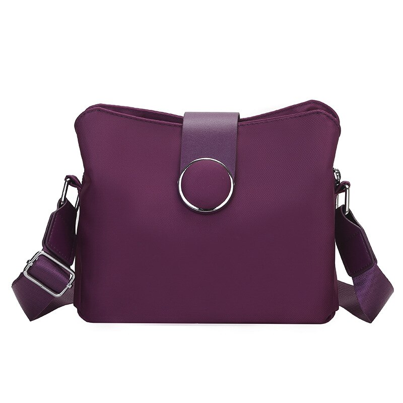 Sac à main Vintage en Nylon imperméable pour femmes, sac à bandoulière sauvage, sacoche Simple pour tous les jours, sac de voyage pour dames: purple
