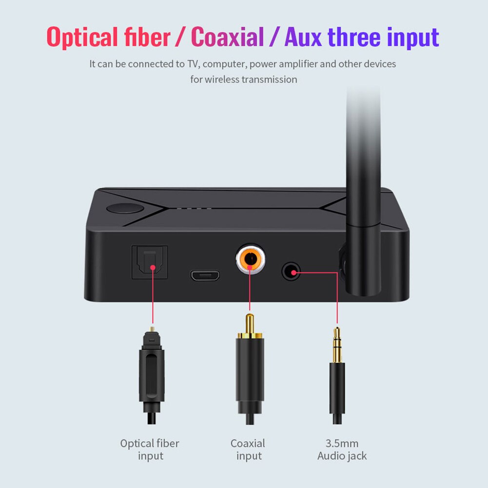 TX13 3 en 1 Bluetooth 5.0 adaptateur émetteur optique Coaxial AUX 3.5mm Jack numérique vers analogique Audio convertisseur pour haut-parleurs TV