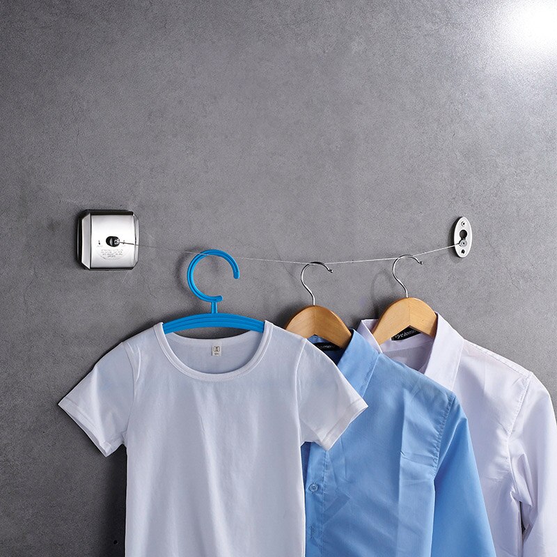 Drying Rack Telescopic Tope For Balcony Bathroom No Punching Wall Hanger Stainless Steel Storage Organizer