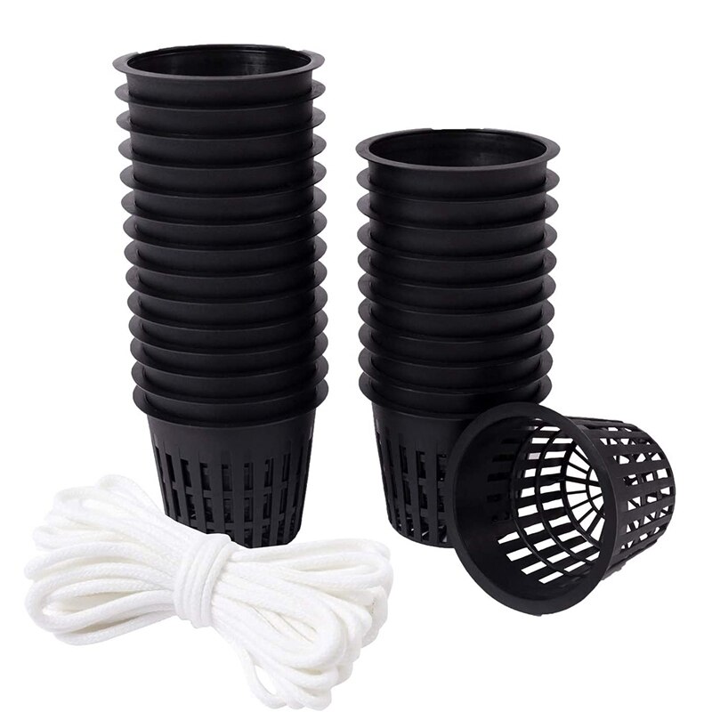 60 pakke 3 tommers nettkopper spaltet mesh avlet leppefilter plantepotte bøttekurv til hydroponics