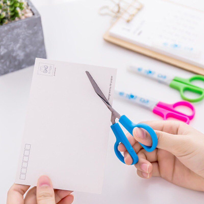 1PCS Mini Scissors Kawaii Stationery Crafts Kids DIY Plastic Scissors Student Child Craft Supplies Cute Kindergarten Supplies